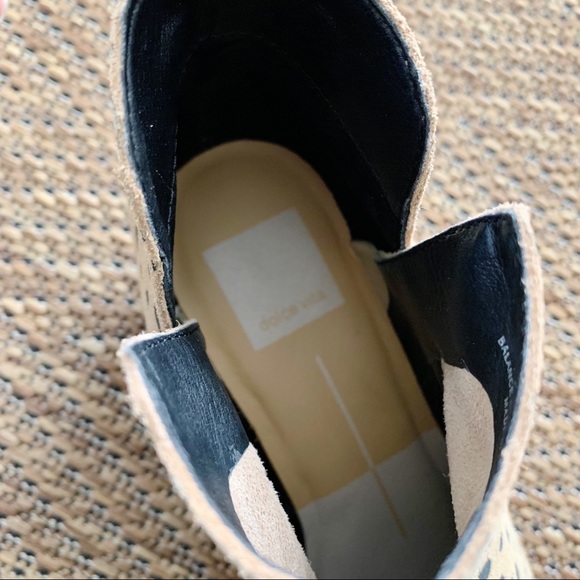 Dolce Vita Leopard Leather Ankle Boots Kaidie - Picture 8 of 11